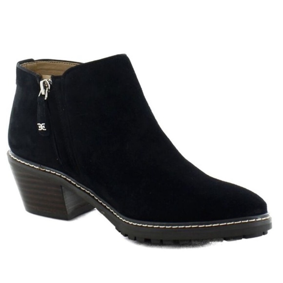 Sam Edelman Pry e Black Suede Ankle Boots Size 10.5 - Picture 1 of 10